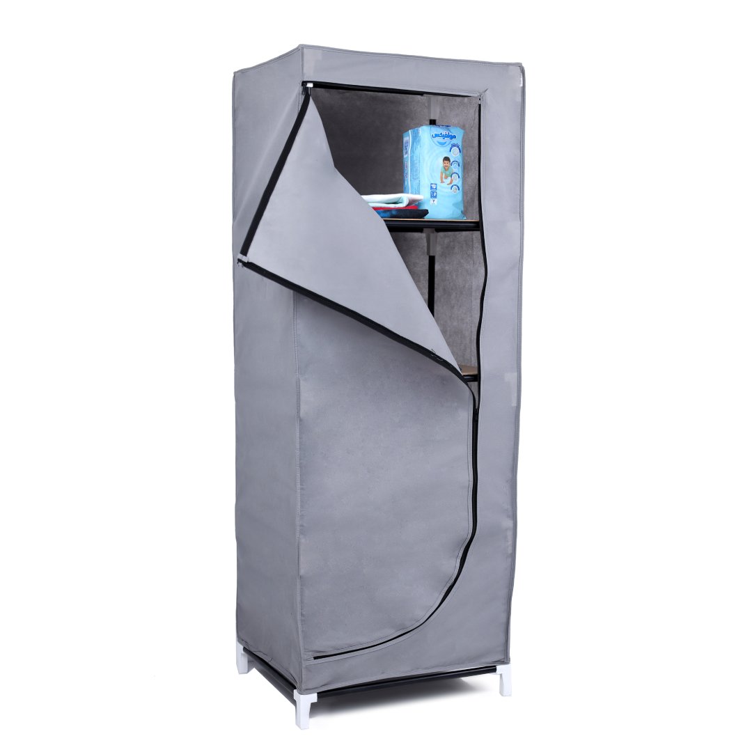 Foldable Non-Woven Fabric Cover Size 39x50x135 cm With Four Shelves